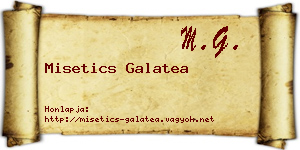 Misetics Galatea névjegykártya